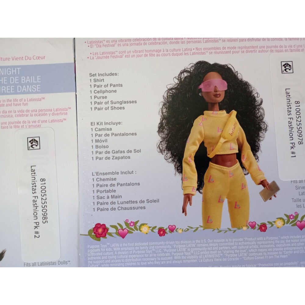 (Bundle) 2 NIB Latinistas Doll Clothes Accessories Fashion Pack - Picture 5 of 10